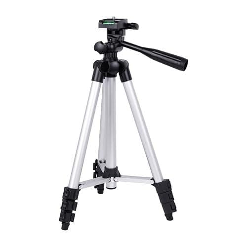 TOMAHAWK® TP-B10-Tripod - Adjustable Aluminium Alloy Laser Tripod Stand Holder with 3-Way Pan Head, Bubble Level and Extra 5/8" Thread