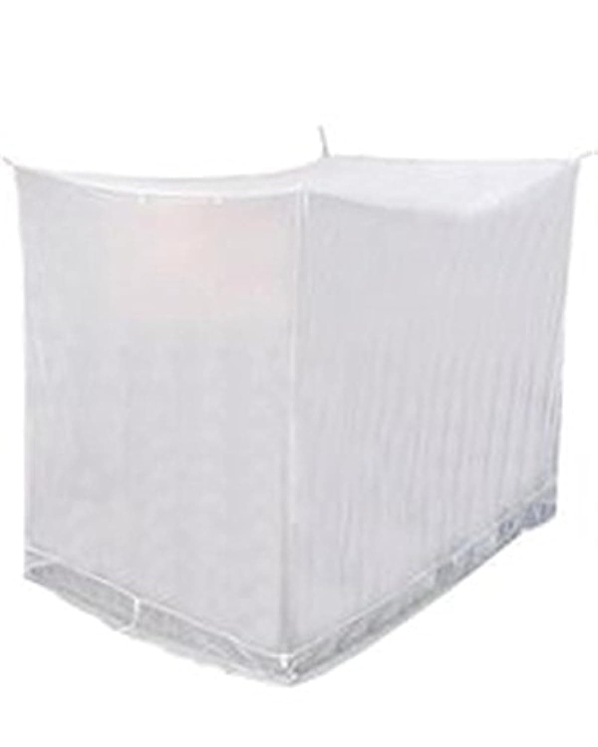 Ans Supernet Soft Durable Mosquito Net – White, 8-Inch Cotton Border, Heat-Free Comfort, Ideal for All Seasons (White, 6x6.5 ft Double Bed Size)