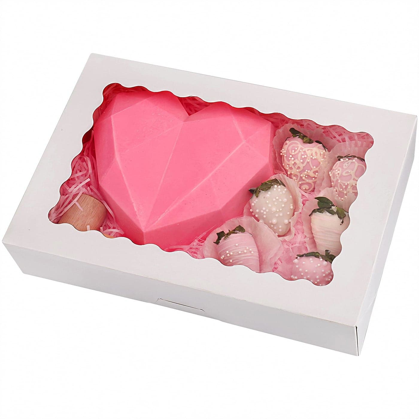 Tcoivs 30Pack Bakery Boxes with Window 12 x 8 x 25 Cookie Boxes AutoPopup Treat Boxes for Pies Muffins Donuts and Pastries White