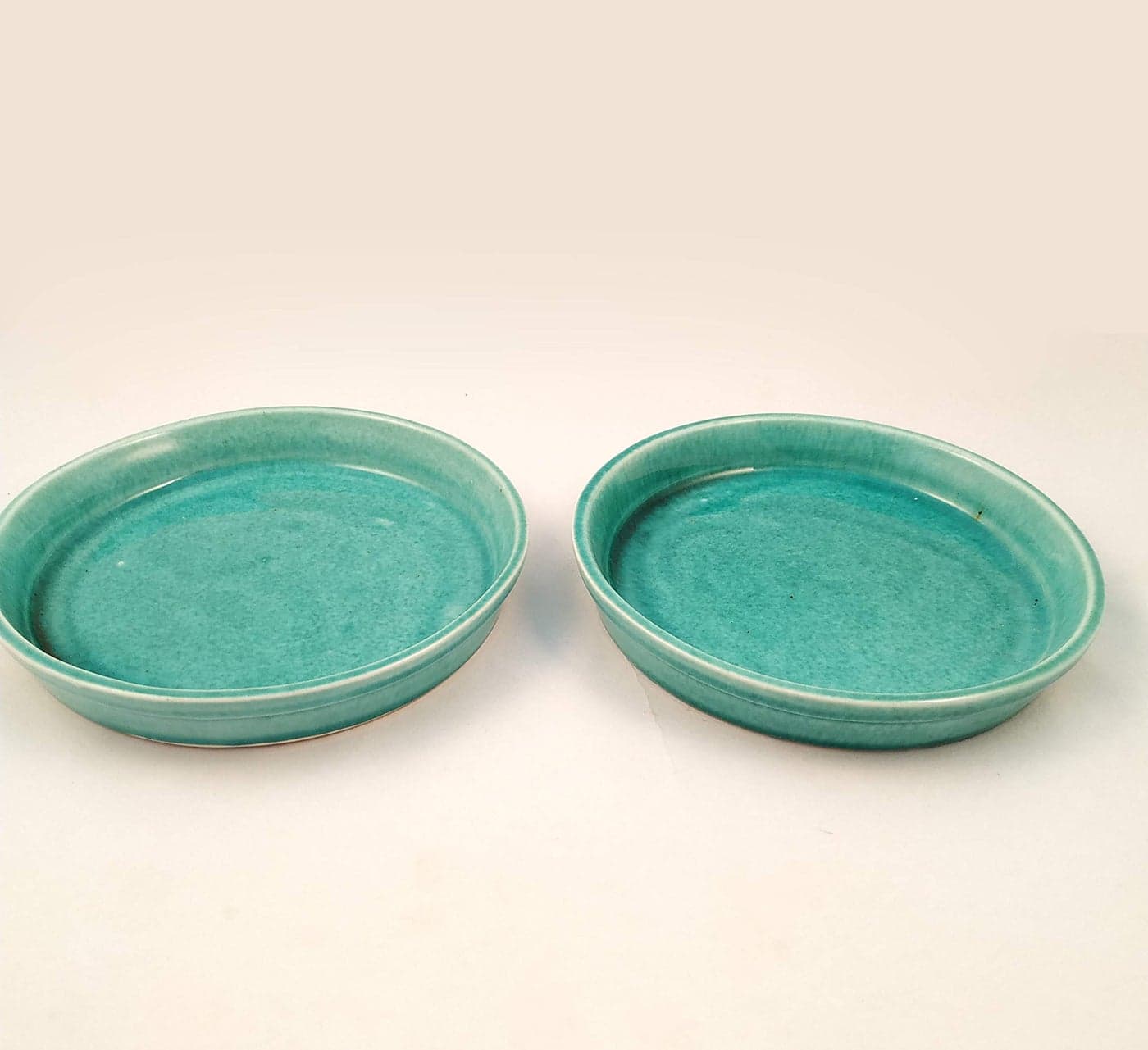 Lasaki Circular Plate Tray (Set of Two) for Ceramic Pots for Indoor Plants,Planters,Flower pots,gamla(Color:Blue)(D:16 cm, H:2 cm) R6(Plants not Included)