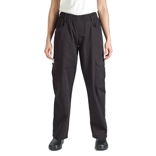 Mercer Culinary M61100BKM Genesis Women's Chef Cargo Pant, Medium, Black