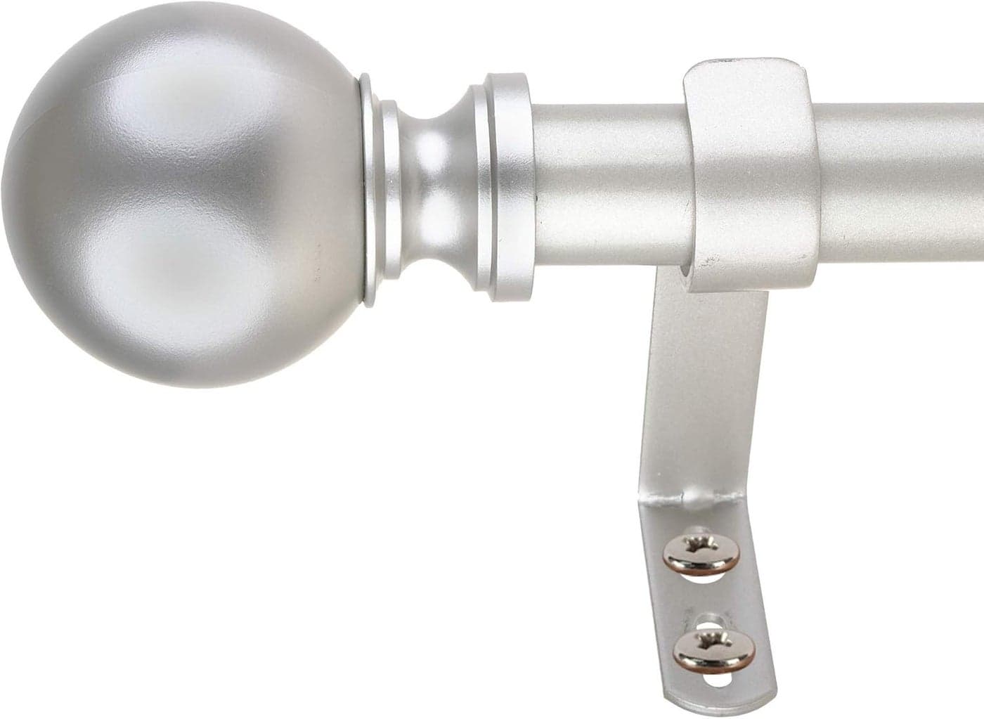 Decopolitan 1 Classic Ball Curtain Rod 18 to 36 Inches Antique Silver