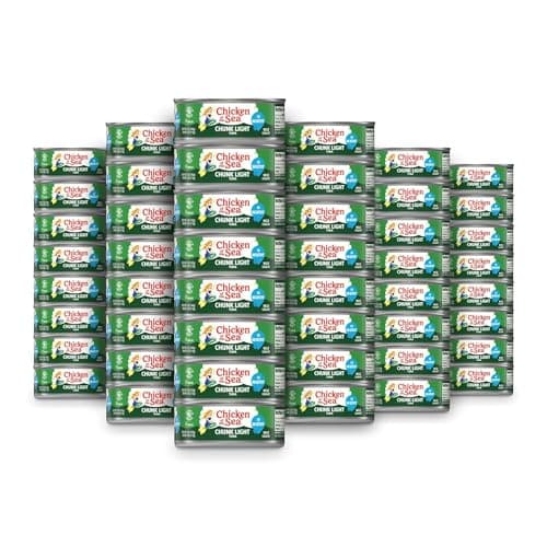 Chicken of the Sea Wild Caught Chunk Light Tuna 5 Ounce Cans 48Count High Protein 100 Classic Chunk Tuna in Water Delicious Easy Nutritious Ready to Eat Meals