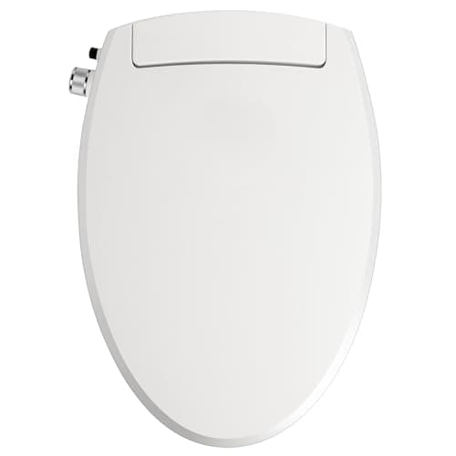 Clirass Bidet Toilet Seat Elongated Bidet Seat with Slow-Close, Non-Electric Bidet seat with Dual Nozzles, Fit Elongated Toilet Seat, Water Pressure Control,Easy to Install