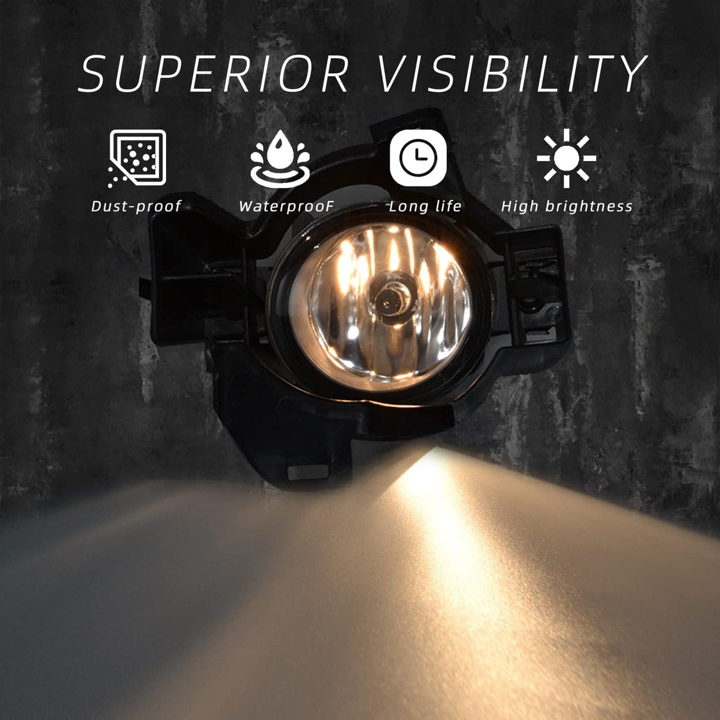 Fog Lights Compatible with 2010 2011 2012 Altima 4DR Sedan 1 Pair Bumper Driving Fog Lamps with Halogen Bulb Switch and Wiring Kit Clear Lens