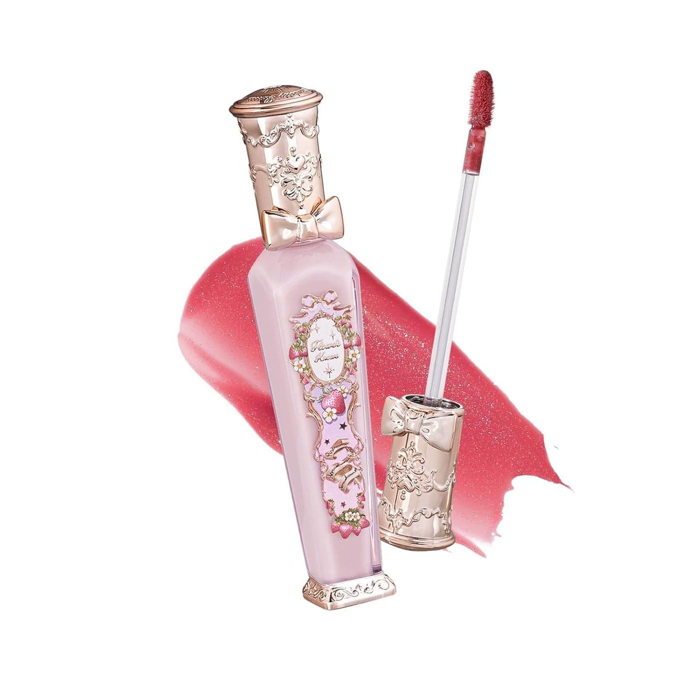 Flower Knows Violet Strawberry Rococo Glowy Lip GlossMoisturizing Tinted Lip OilHydrating Glitter Lip Makeup for GirlsWomenVegan CrueltyFree012 Fl Oz1 Count G02 Rasberry Booze