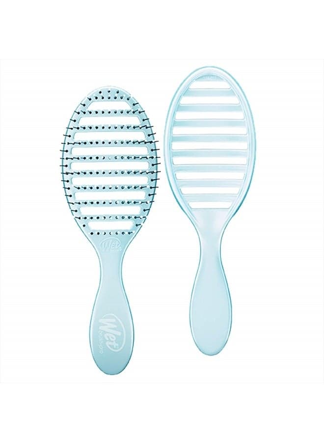 Osmosis Speed Dry Hair Brush - Blue - Vented Design and Ultra Soft HeatFlex Bristles Are Blow Dry Safe With Ergonomic Handle Manages Tangle and Uncontrollable Hair - Pain-Free