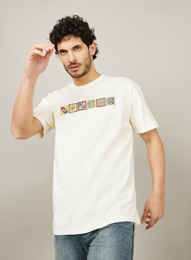 Front And Back Print Oversized T-Shirt