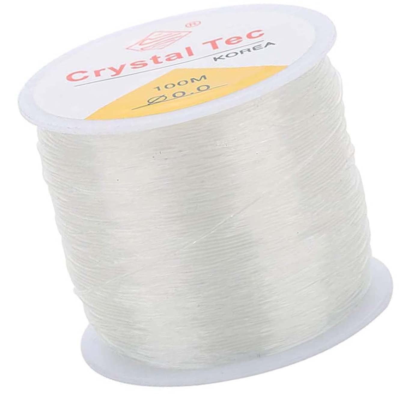 DIY Crafts 0.027in/0.7mm, 3 Pcs Pack, Crystal Elastic Cord for Jewelry Making, Durable Beaded Elastic Bracelet String Cord, Transparent Elastic Rope f (0.027in/0.7mm, 3 Pcs Pack)