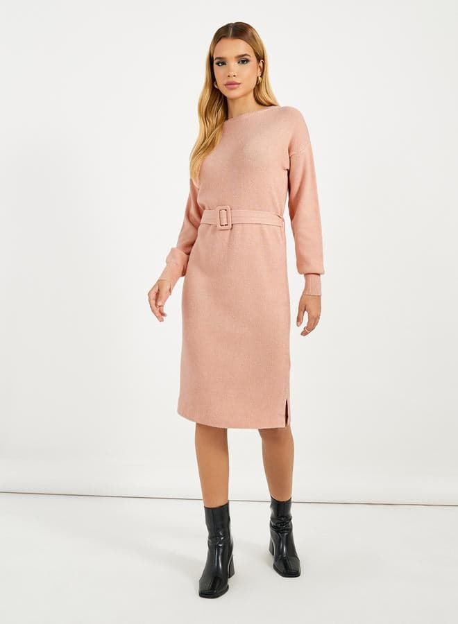 Belted Knit Dress