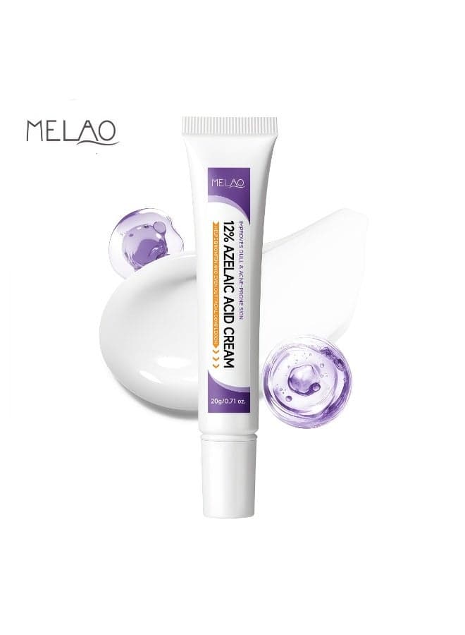 12% Azelaic Acid Cream 20g - Specially designed for acne-prone skin - Improves acne and blackheads, fades acne scars, brightens dull skin - Refreshing texture, soothes and repairs