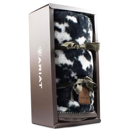 ARIAT Snuggle Appaloosa Blanket 50 x 60 Lightweight Comfy Soft Cozy Warm Fluffy Throw Blanket in Beautiful Gift Box