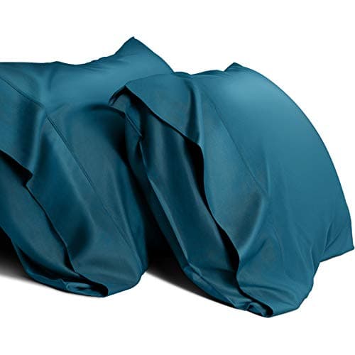 WishSmile Cooling Queen Pillow Cases Set of 2 Breathable Cool Silky Soft Rayon Derived from Bamboo Fabric Moisture Wicking for Hot SleepersHair and Skin FriendlyTeal2 Pack20x30IN