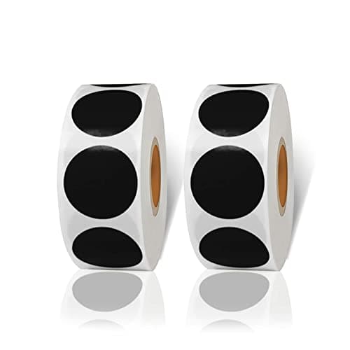Black Circle Stickers 2000Pcs Dot Stickers, 1 Inch Round Write Coding Labels Can Writing for Family, Office, Student Classroom