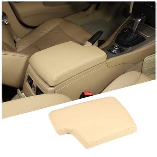 TINKI Car Armrest Box Cover for BMW 3 Series E90 E91 E92 E93 20062012 ABS Leather Center Console Cover for 318i 320i 323i 325i 328i 330i 335i Accessory Organizer Protector Beige