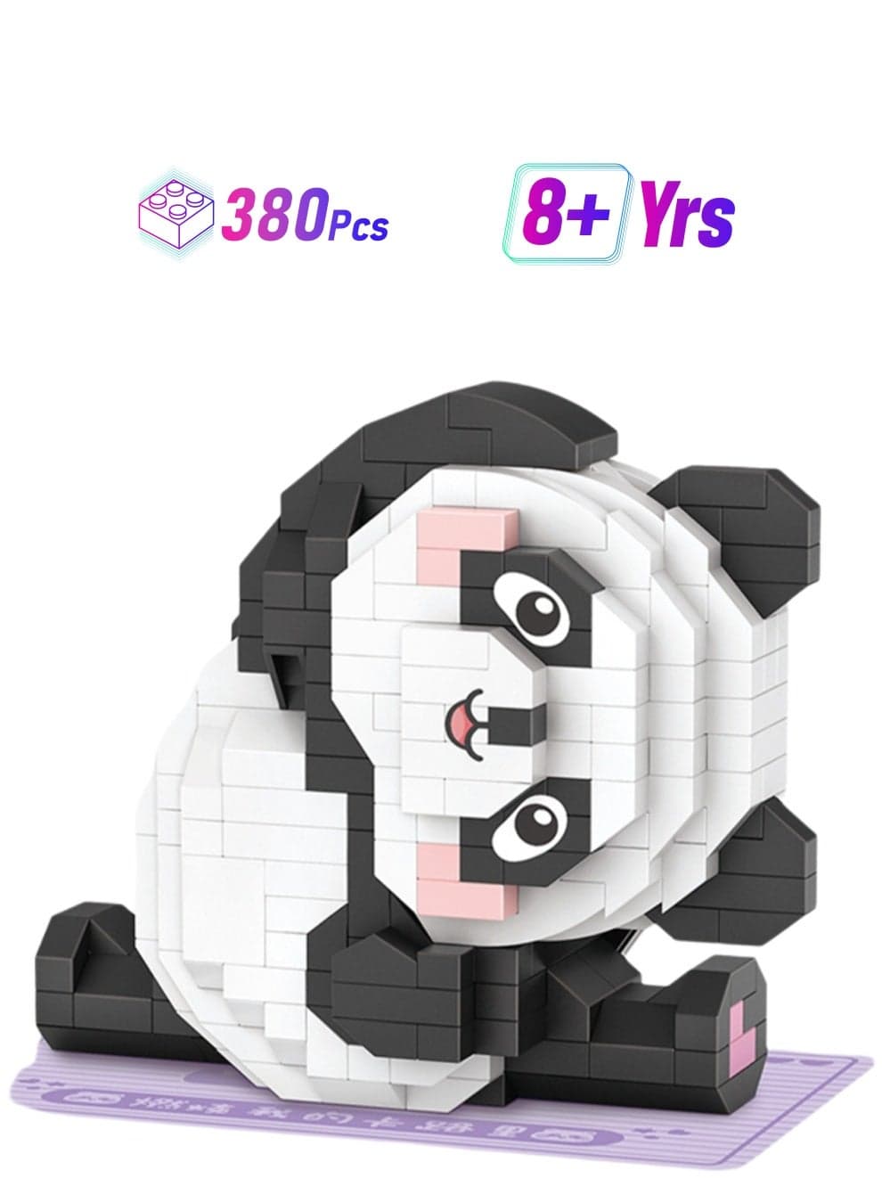 380pcs Yoga Panda, Desktop Ornaments Building Blocks Toys, Children'S Educational Assembly Model Gifts
