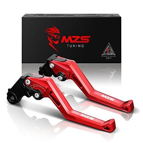 MZS Red Motorcycle Clutch Brake Levers Adjustable Compatible with 749 848 999 1098 1198 Diavel XMonster 1100 1200 Multistrada 950 1200 1260 PanigaleStreetfighter 848 1100 V4 SP