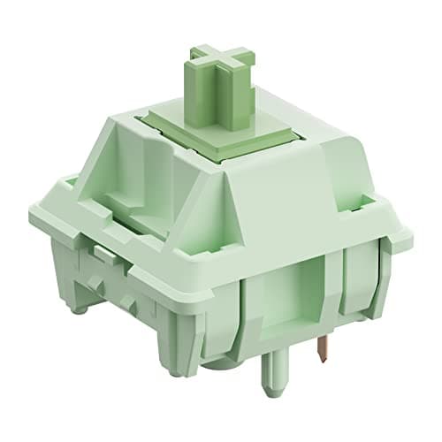 Feker x Matcha Switches for Mechanical Keyboard DIY - Linear Keyswitch 5 Pins for Mechanical Gaming Keyboards - 60cN Force Pre Lubed (45PCS, Matcha Green Switch)