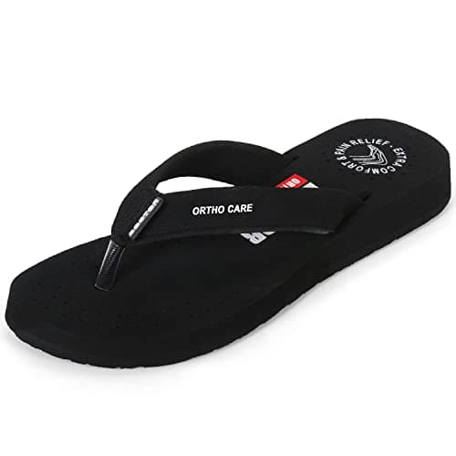 DOCTOR EXTRA SOFT Women's Care Orthopaedic Diabetic Comfortable MCR Flip-Flop Slippers FeelGood-60016-Black-5UK