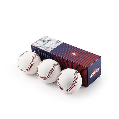 JIOBOLION Single Baseballs Standard Size Leather Covered Unmarked Suitable for Training and Practice Hard Sphere for American Leagues Coaches Parents and Players (3)