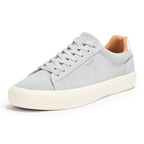 BOSS, Aiden Suede Low Top Sneaker, Grey high Rise, 7