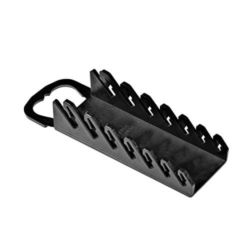 Ernst Manufacturing 5073 Gripper Stubby Wrench Organizer - Ergonomic Design, Holds 3/8" to 3/4" Wrenches, Built for Stubby Wrenches, Portable 7 Tool Capacity, Black