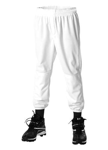 Alleson Athletic Youth Pull on Baseball Pants, White, Large