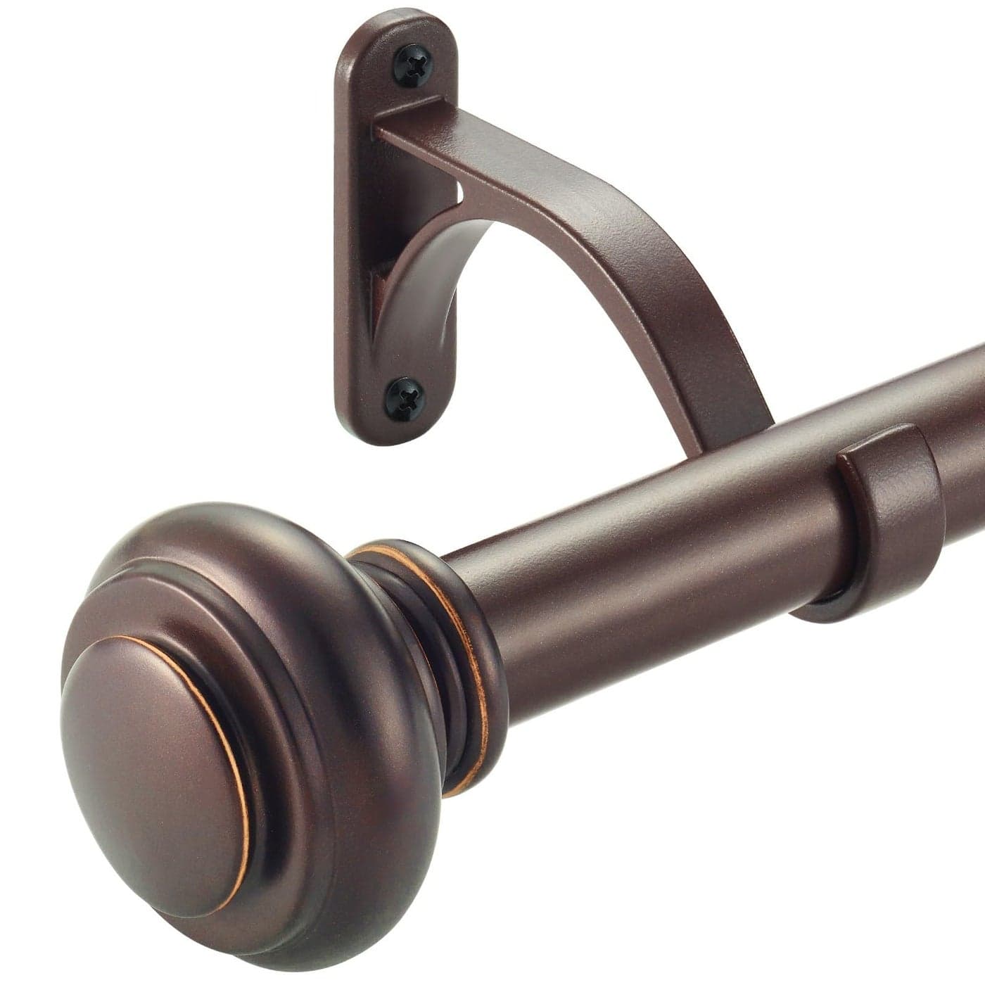 3672 Inches Curtain Rods for Window Vimayta 1 Inch Diameter Drapery Rod with Resin Finials Ideal Adjustable Heavy Duty Single Curtains Rod for Bedroom Living Room Decoration Matte Black