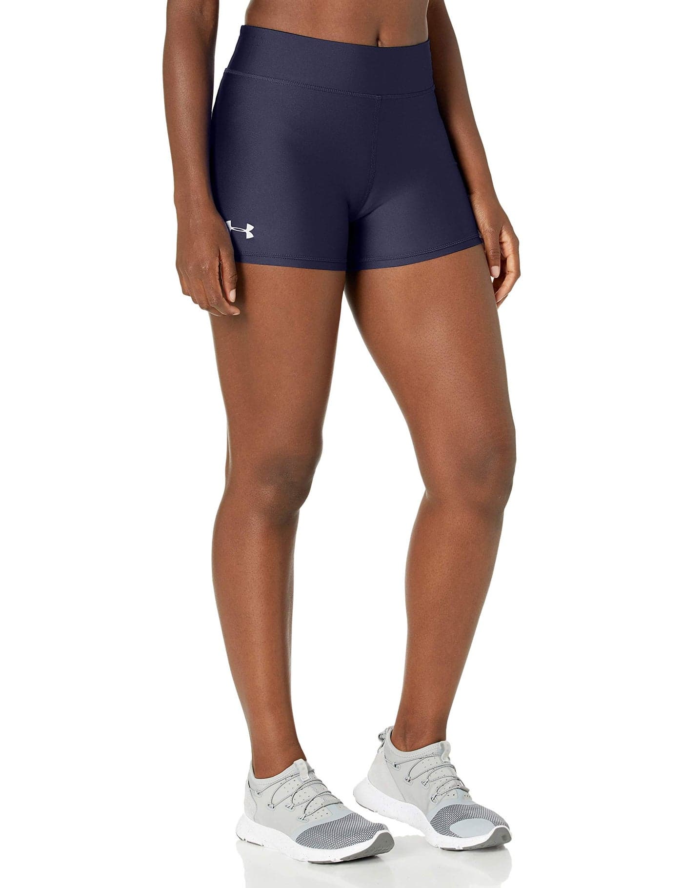 Under Armour Women's Team Shorty 3 , Midnight Navy (410)/White , Large