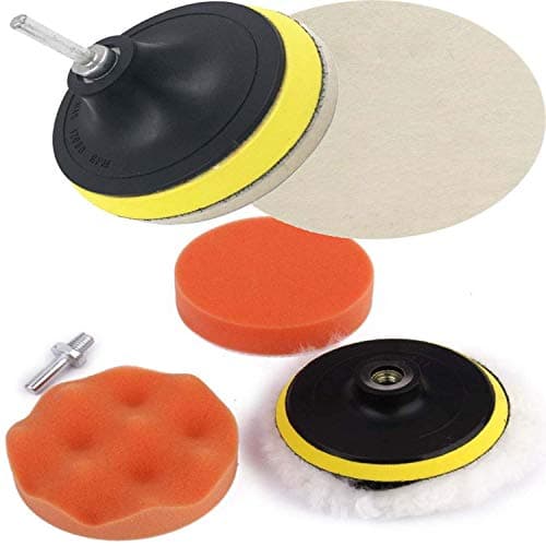 DIY Crafts Pack Of 1 Set, 3" inch Set, Wax Car Polishing Buffing Pad Wool Pad Kit and Felt Pads with Universa (Pack Of 1 Set, 3" inch Set)