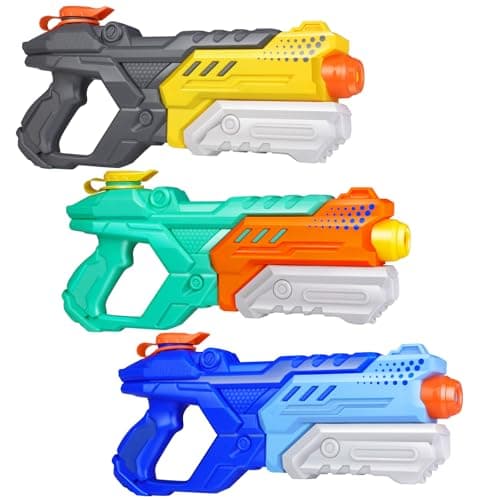 Quanquer Water Guns for Kids Adults 600CC 3 Pack Super Squirt Water Toy Gun High Capacity Long Shooting Range Soaker Blaster for Swimming Pool Beach Outdoor Fighting Party