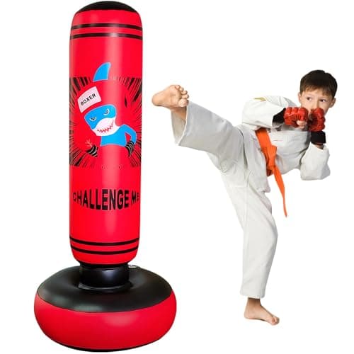 48 in Punching Bag KidBoxing Bag for KidsInflatable Dummy Inflatable Punching Bag DeStress Boxing Bag for Kids