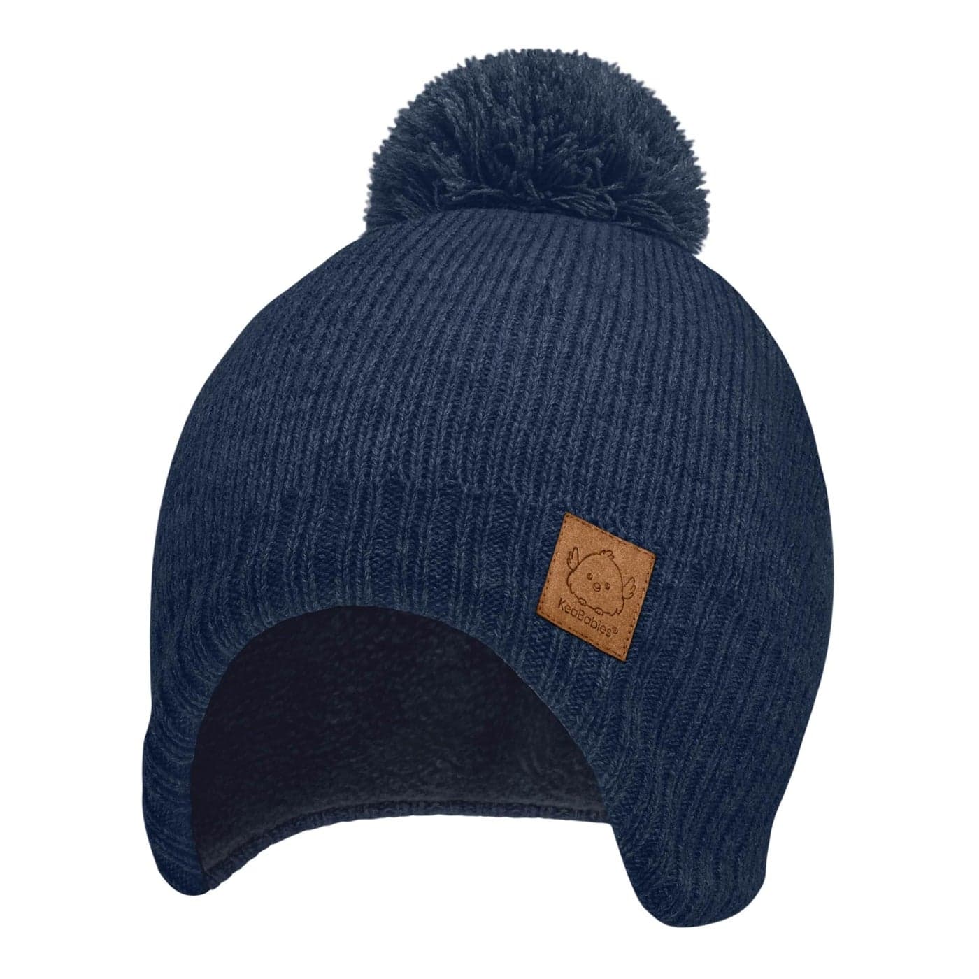 Baby Beanies Baby Hats for Boys Girls Cute Toddler Winter Hat Soft Stretchy Beanies for Infant Newborn 636 Months Cozy Warm with Earflap Muff Pom Navy