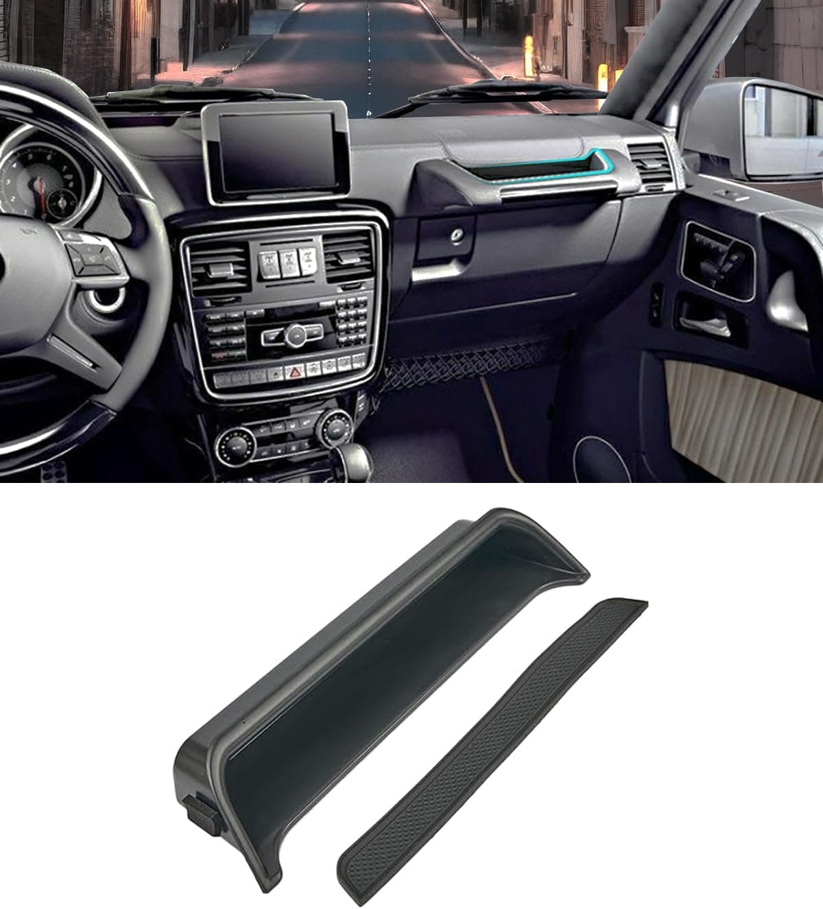 TZYSZDB Passenger Front Handle Storage Box for Mercedes-Benz G-Wagen W463 G500 G550 G55 G63 (1991-2018)