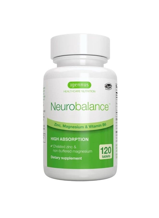 Neurobalance, High Absorption Zinc Magnesium B6 Supplement, 120 Tablets, by Igennus
