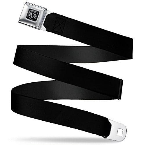 Buckle-Down Men's Seatbelt Belt, Ram, 1.5"" Wide-Fits Pant Size 24-38