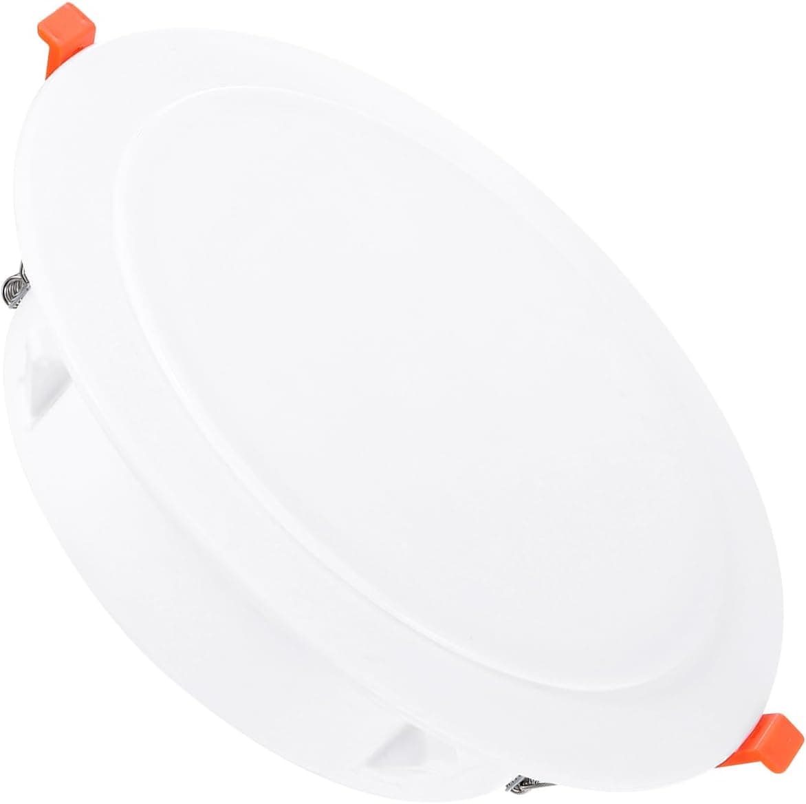 PATIKIL 8 Spring Ceiling Cover Plate Recessed Light Trim Wall Mount Downlight Hole Cap Decorative Panel with Buckle Suitable for 6175inch Round Hole Glass Ceiling Openings White