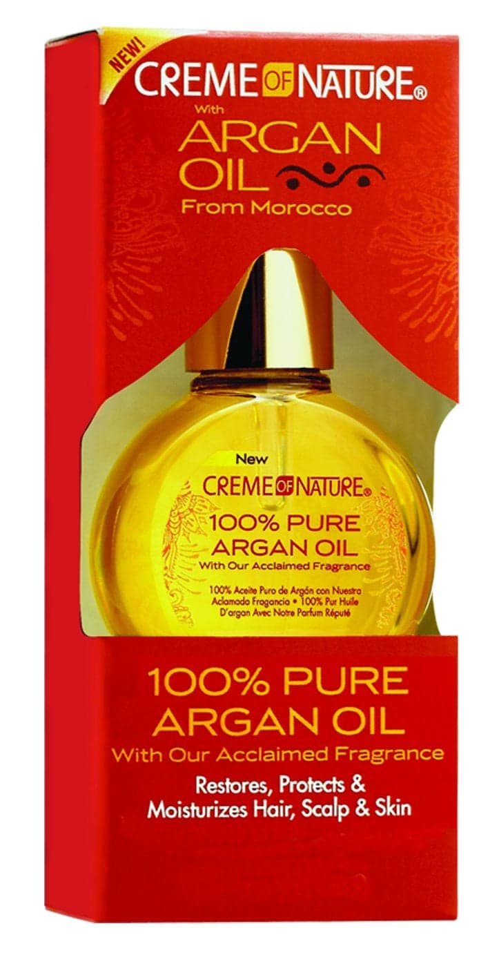 Creme of Nature 100 Pure Argan Oil From Morocco Restores Protects and Moisturizes Hair Scalp Skin 1 Fl Oz