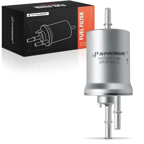 A-Premium Fuel Filter Compatible with Volkswagen Jetta 2006-2010/2012-2018, Passat 2014-2016, Golf 2013, Tiguan 2018, Beetle 2014-2017, CC 2014, Golf R, Eos, GTI & Audi A3/A3 Quattro 2006-2013, TT