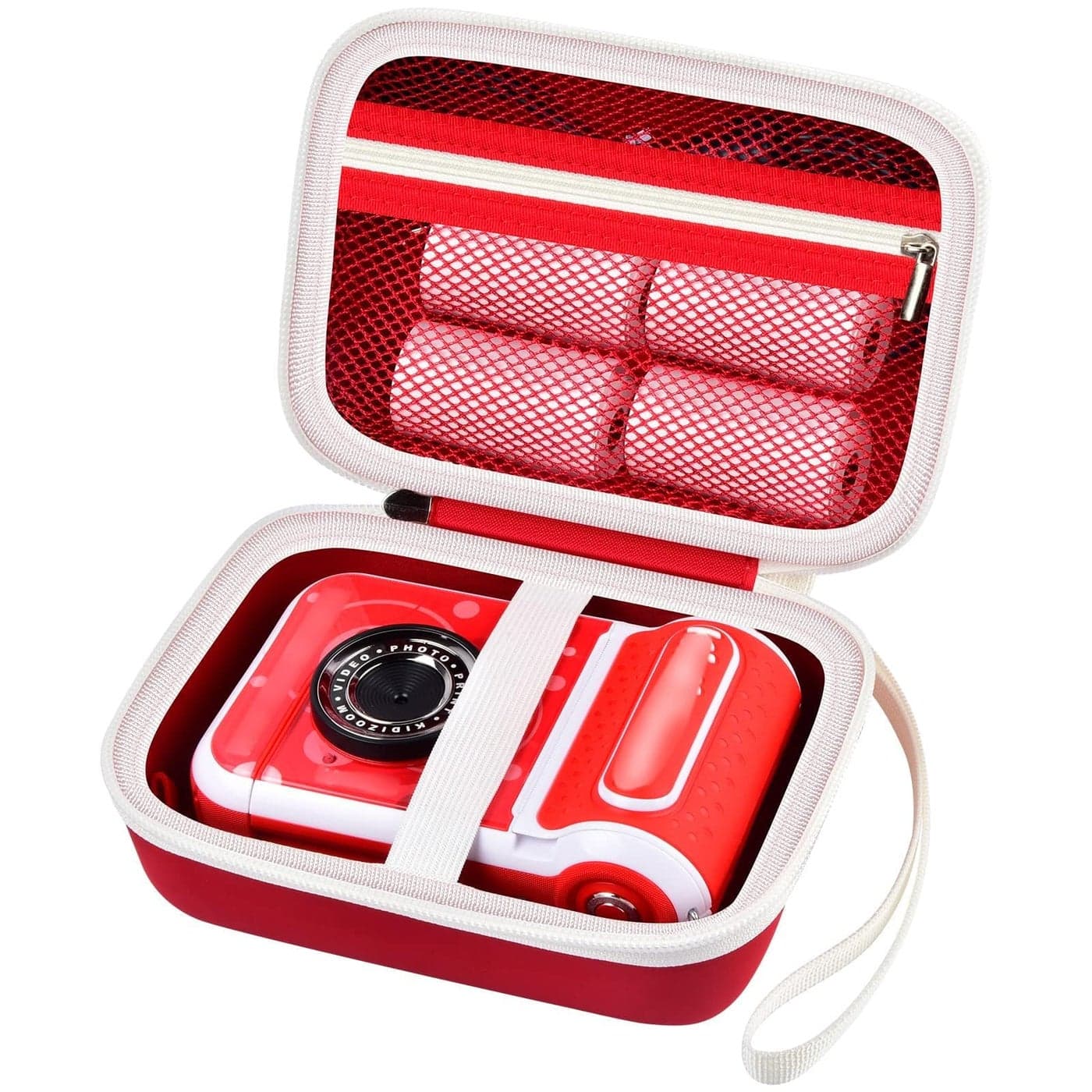 Kids Instant Print Camera Case for Dylanto/for ESOXOFFORE/for VTech KidiZoom PrintCam/Creator Cam/for Goopow/for GKTZ/for FUNKAM/for Agoigo Waterproof Digital Video Toddler Cameras - Box Only (Red)