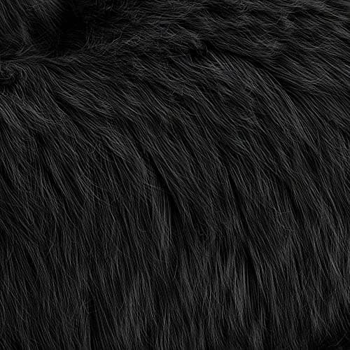 Faux Fur Fabric Craft Fur for CraftsGnomesCostumeFursuitDecoration6018 InchHalf Yard Black