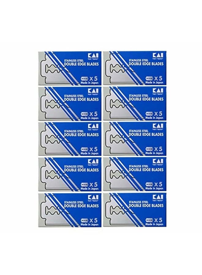 kai razor 50 Stainless Steel Double Edge Safety Blades