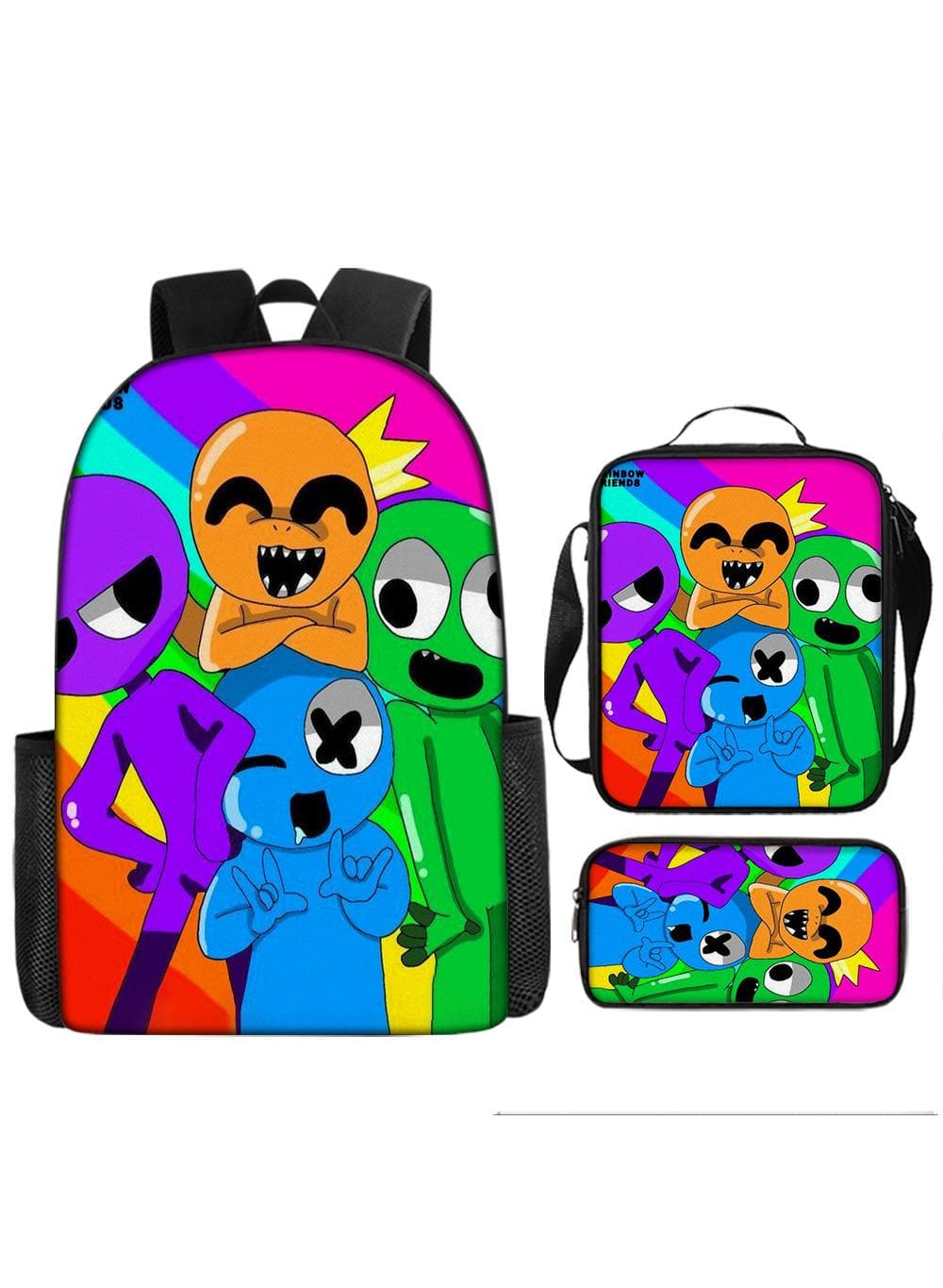 3 pcs set Garten of banban Children Backpack Daypack Schoolbag Girls Boys School Book bag with Lunch Box Pen Case