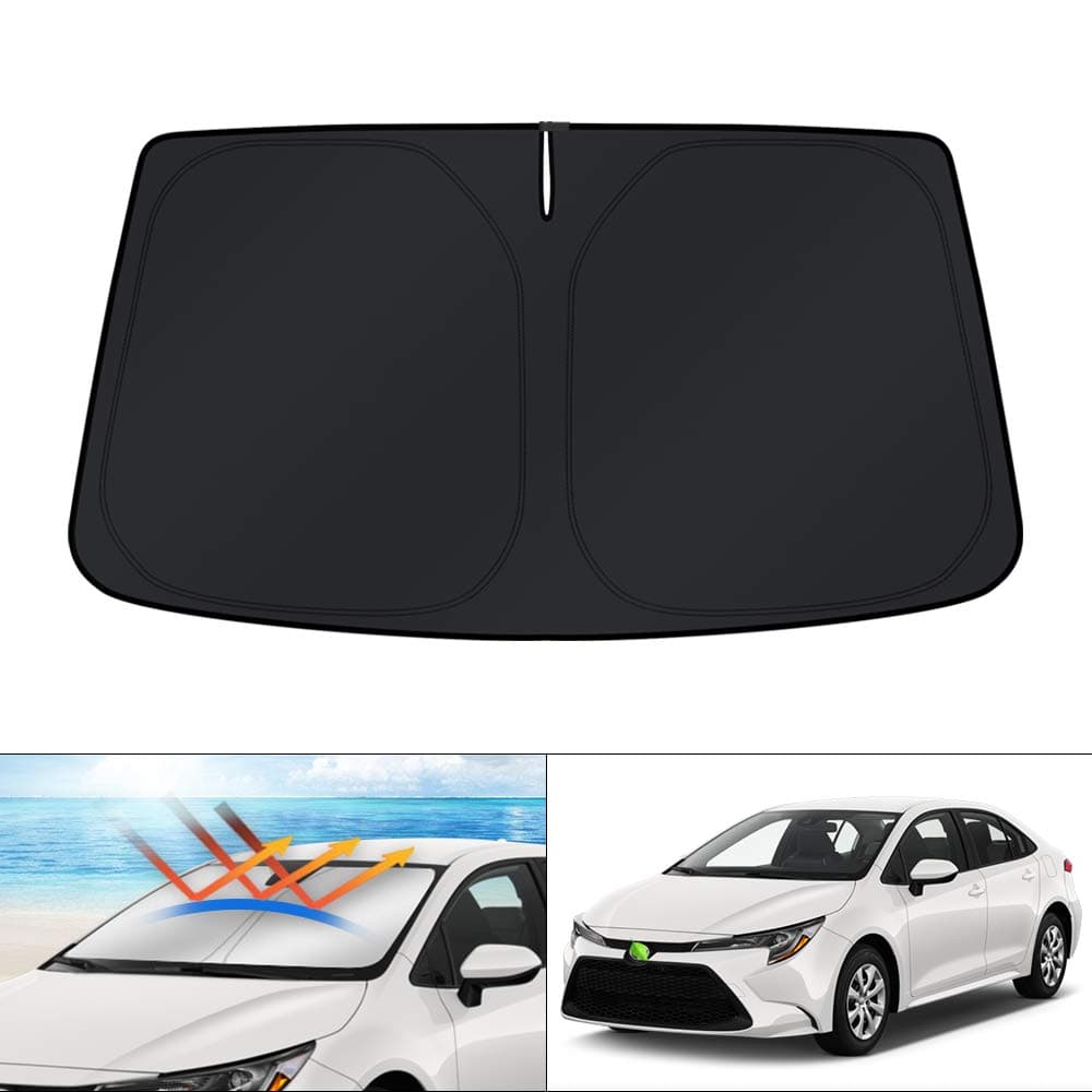 KUST Windshield Sun Shade for 20202024 2025 Toyota Corolla Not for Corolla Cross Custom Fit Sunshade Sun Visor Protector Foldable Blocks UV Rays Keep Your Cooler