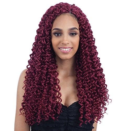 BEACH CURL 18 6 Pack 1B Off Black Freetress Synthetic Crochet Braid