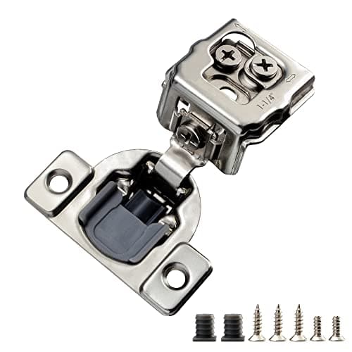 STIANC 50 Pack 1 1/4" Overlay 3D Soft Close Hinges for Face Frame Kitchen Cabinet, 3 Way Adjustability, Quiet Self Closing Door, 105 Degree