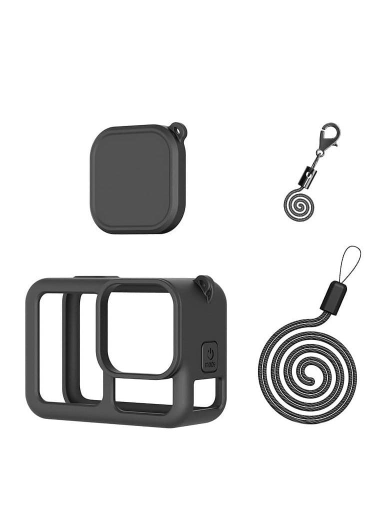 Silicone Protective Case for GoPro Hero13 Black, Lens Caps&Lanyard for Camera Accessories Kit