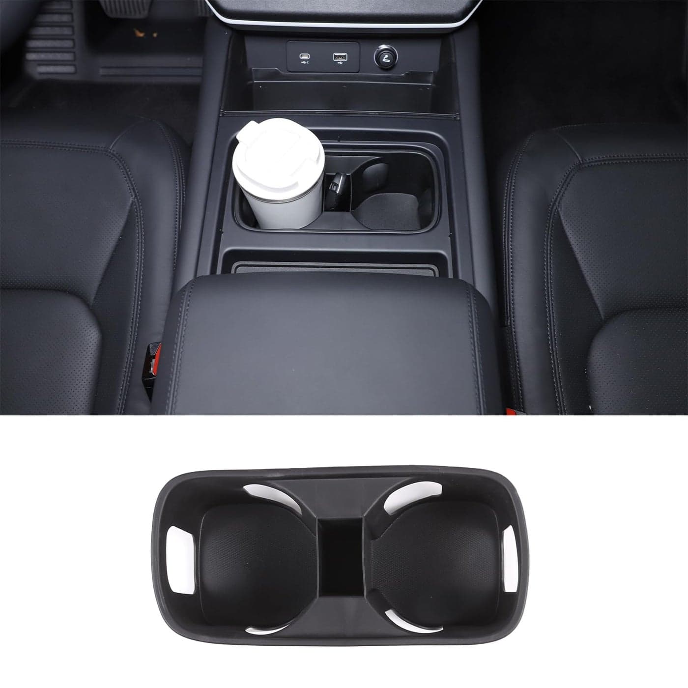 Center Console Cup Holders Coaster Compatible with Land Rover Defender 2022 2023 2024Silicone Anti Dust Water Cup Holder Protector