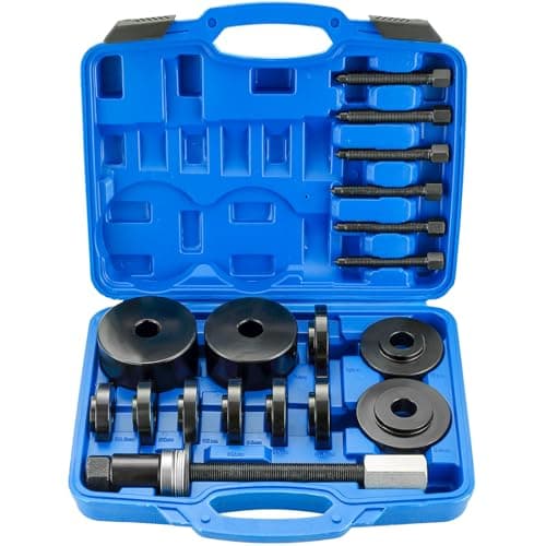 DASBET Front Wheel Drive Bearing Puller 19PCS Front Wheel Hub Drive Bearing Removal Install Adapter Puller Pulley Service Tool Kit