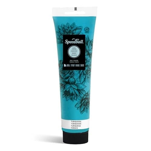 Speedball 150ml 5oz WaterSoluble Block Ink Turquoise for Block Printing Lino Printing Screen Printing for Artists Kit